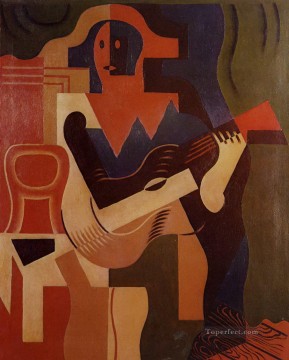 arlequín con guitarra 1919 Juan Gris Pinturas al óleo